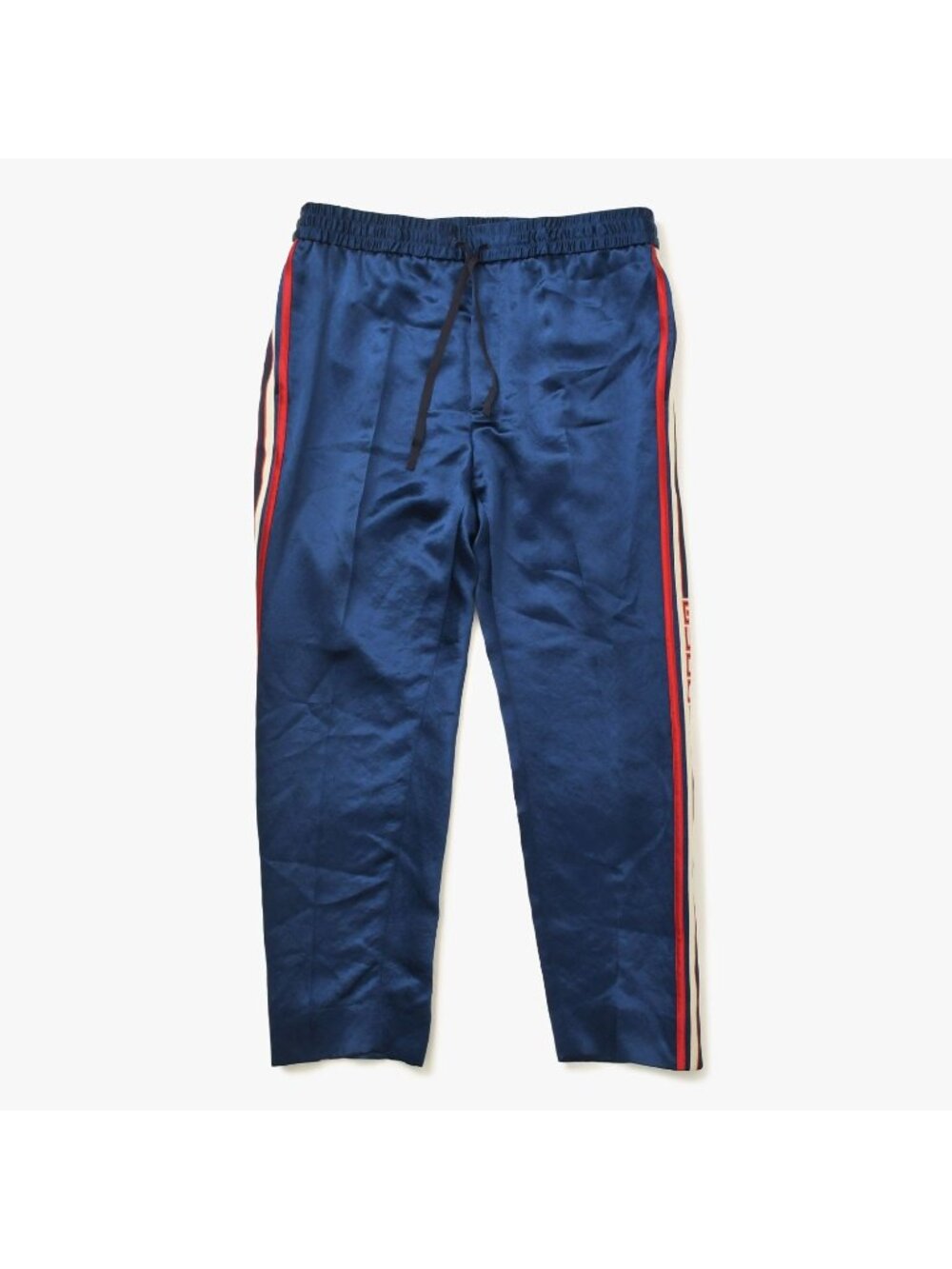 Gucci Pants Track Jogging Acetate Navy White Red 48
